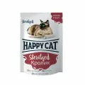 Влажный корм для стерилизованных кошек и кастрированных котов Happy Cat Sterilised, кролик, кусочки в соусе, 85 гр, 24 шт