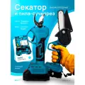 Набор секатор и пила - сучкорез аккумуляторный для сада