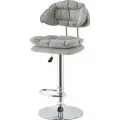 Стул барный со спинкой и регулируемой высотой Homium Perfect, цвет светло-серый