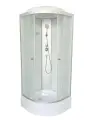 Душевая кабина DTO LM790 стандартная (90х90х215), средний поддон (27 см), профиль хром, стекло матовое (4 мм), 4 места