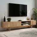Тумба под телевизор напольная 210 см Келли светло-коричневый, тв комод на ножках