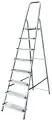 Стремянка Новая Высота 8 Ступеней Nv1117 С Широкими Ступенями Рабочая Высота: 3.69 М, Нагрузка 150 Кг.