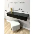 Туалетный столик подвесной черный, эмаль мдф 80х32х16 см, консоль в прихожую узкая Bianko