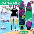 Сап-каяк ALOHA ЗЕЛЕНЫЙ КОТ 12' x 32 x 6 (366см х 82см х 15см)