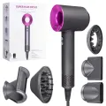 Набор фен SUPER HAIR DRYER серый с розовым (6 в 1) 1.8м