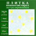 Плитка потолочная из пенопласта экструдированная Звездопад Плита из полистирола