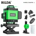 Лазерный уровень Hilda 4D, самовыравнивающийся (16 линий), 2АКБ + магнитное крепление