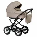 Коляска 2 в 1 Indigo Barbara Eco Classic 02 св. бежевая кожа