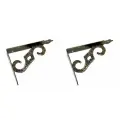 Кронштейн для крепления козырьков/навесов декоративный ноэз КД-150-120-S старая бронза (комплект 2 штуки)