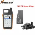 Xhorse VVDI Key Tool Max Pro с мини-инструментом OBD, функция считывания напряжения и тока утечки, 10PCS Super Chip