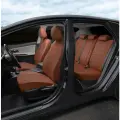 Комплект чехлов Автопилот Алькантара Hyundai Creta II с 21г. (с подлокотником) Коричневый + Коричневый