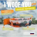Ошейник для собак I WOOF YOU с принтом Рыжий хранитель леса, мартингейл, полуудавка ширина 40 мм