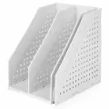 Лоток вертикальный Deli 78995LT-GREY 3отд. складной для бумаг 250х256х243мм серый пластик