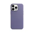 Кожаный чехол Магсейф для iPhone 14 Pro Max Lilac / Анимация NFC / Leather Case Магсейф для Айфон 14 Про Макс / Сиреневый