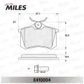 Дисковые тормозные колодки задние MILES E410004 без датчика + болты (4 шт.) черный