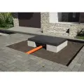 Придверная стальная решетка Gidrolica Step Pro для очистки обуви на входе (595x395x64мм)
