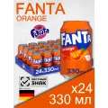 Fanta Orange, 0.33 л, 24 шт, классическая банка (газированный напиток Фанта Апельсин, жб, Германия)