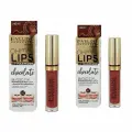 Eveline Cosmetics Блеск для увеличения объёма губ, шоколад, 4,5 мл, 2 штуки.