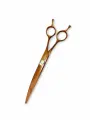 Ножницы изогнутые радиальные для стрижки собак груминга животных Zayani BRONZE J&K CT-70C