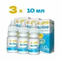 Увлажняющий раствор Optimed Pro Active, для контактных линз, 10 мл, 3 шт.