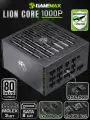Блок питания для ПК 1000W GameMax LION CORE Series 1000 PLATINUM ATX3.1 PCIe5.1, Черный 135мм 20+4pin 2*4+4pin(CPU) 4*6+2pin(PCI-E) 1*12V-2х6(PCI-E) 8*SATA 3*MOLEX 1FDD