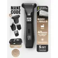 Триммер для интимной зоны Manecode NOVA 3 в 1 с керамическими лезвиями, насадками для носа, ушей и тела, водонепроницаемость IPX7, в кейсе, мужской