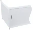 Экран под ванну торцевой (боковой) Emmy Бланка 75 Левый белый, панель ПВХ-пластик, каркас алюминиевый профиль