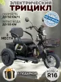 Электротрицикл трехместный Leopard, R16, 50 км/ч, на 50 км, черный