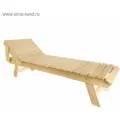 Шезлонг - лежак с регулируемым подголовником, 180 55 44,5см, из липы, Добропаровъ