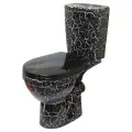 Унитаз Rosa Рио чёрный кракелюр