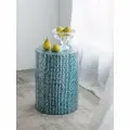 48745 Столик акцентный с отделкой раковинами устриц 35x35x50см, МДФ, раковины устриц, Glasar