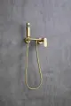 Смеситель с гигиеническим душем цвет золотой, латунный Haiba HB5516-5