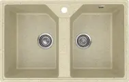 Мойка кухонная Practik PR-M 770-002 прямоугольная, 77x49, мойка для кухни, бежевая, российская
