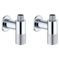 Латунные угловые кран-вентили для подключения смесителя Wellsee Drainage System 182146001, 2 шт, резьба 1/2x 3/8, с отражателями