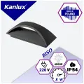 Светильники фасадные светодиодные KANLUX BISO LED EL 8W-GR 4000K IP54