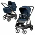 Детская коляска 2в1 Peg Perego Veloce, цвет Blue Shine / Culla Belvedere (Синий)