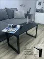 Журнальный столик на металлическом каркасе (средний, Черный)
