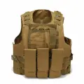 Жилет разгрузочный тактический с подсумками и системой быстрого сброса, коричневый