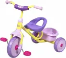 Велосипед трехколесный kari детский без ручки, фиолетовый-розовый, цвет фиолетовый, жёлтый