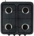 Газовая настольная плита HOMESTAR HS-1204, 4 конфорки, черный