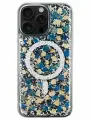 Чехол K-DOO MAG Flowers iPhone 16 Pro Max, фиолетовый(small) c поддержкой MagSafe