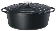 Кастрюля овальная с крышкой PROVENCE от KÜCHENPROFI, 48,5 х 33,5 х 16 см, 12,5 л, черный, чугун