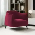 Кресло дизайнерское BELLO GRANDE из велюра. Цвет бордовый. Размер 73x81x79 (д/ш/в)