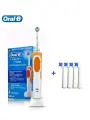 Электрическая зубная щетка Oral-B D12, для взрослых, ежедневная чистка, 4 насадки, оранжевый