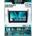 Магнитола VW Polo 5 2008-2020 Teyes CC4 6/64GB, штатная магнитола, QLED, DSP,4G, Wi-Fi, CarPlay, 2DIN