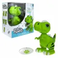Интерактивная игрушка 1TOY Robo Pets Динозавр т-рекс зеленый (4*ААА бат. не входят в комплект), ИК пульт (2*ААА бат. не входят в комплект), свет, звук,
