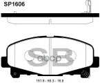 Колодки тормозные дисковые ПЕР HONDA ACORD IX 2.0-2.4I 07.08- Sangsin brake арт. SP1606