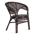 Кресло Tetchair PELANGI 02/15B / без подушки / ротанг, walnut (грецкий орех)
