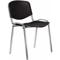 Стул Staff Iso Plast CF-009, хром каркас, пластик черный, 532571