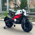 Электромотоцикл детский JOYOY HARLEY, цвет бело-красный, звуковое и световое сопровождение